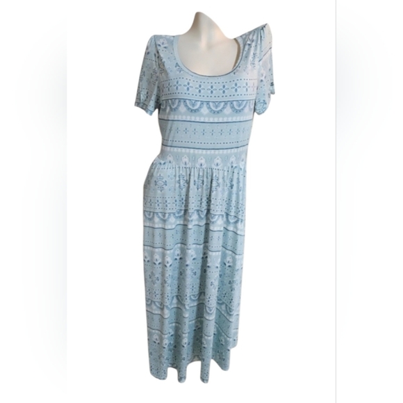 LuLaRoe Dresses & Skirts - LuLaRoe Light Teal, Stretchy Midi Dress